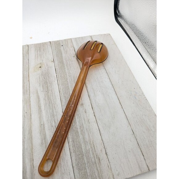 Vintage Ultratemp Slotted Serving Spoon Amber Turner Flipper Robinson - Picture 4 of 8